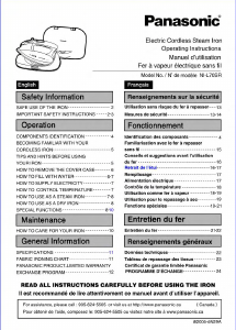 Manual Panasonic NI-L70SR Iron