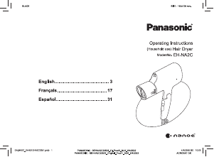 Manual Panasonic EH-NA2C Hair Dryer