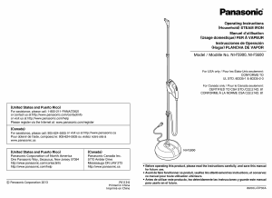 Mode d’emploi Panasonic NI-FS900 Défroisseur