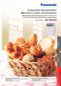 Manual Panasonic SD-RD250 Bread Maker