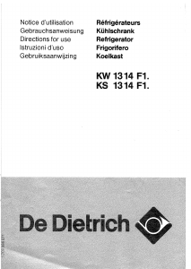 Manual De Dietrich KS1314F12 Fridge-Freezer