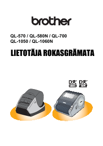 Rokasgrāmata Brother QL-580N Etiķešu printeris