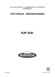 Bruksanvisning Rosenlew RJP3341 Kyl-frys