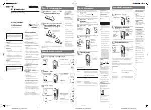 Manual Sony ICD-B100 Gravador de voz
