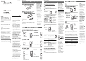 Mode d’emploi Sony ICD-B16 Enregistreur numérique