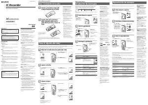 Manual de uso Sony ICD-B17 Grabadora de voz