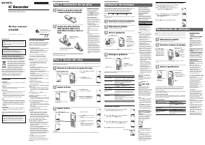 Manual de uso Sony ICD-B300 Grabadora de voz