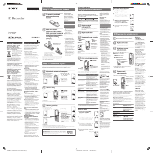 Instrukcja Sony ICD-B600 Dyktafon
