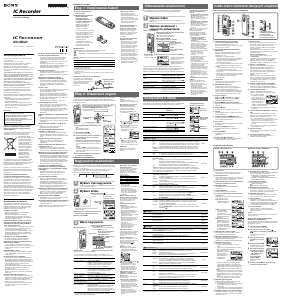 Instrukcja Sony ICD-MX20 Dyktafon