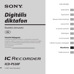 Használati útmutató Sony ICD-P530F Hangrögzítő