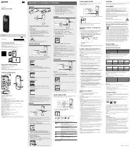 Manuál Sony ICD-PX470 Audiozáznamník