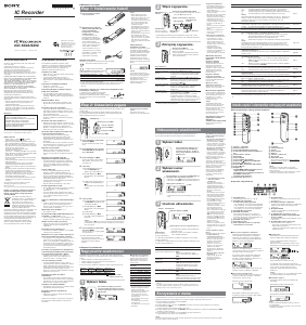 Instrukcja Sony ICD-SX56 Dyktafon