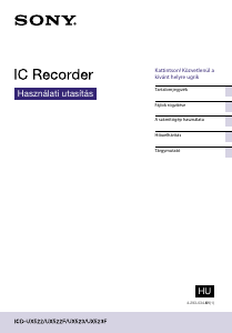 Használati útmutató Sony ICD-UX522 Hangrögzítő