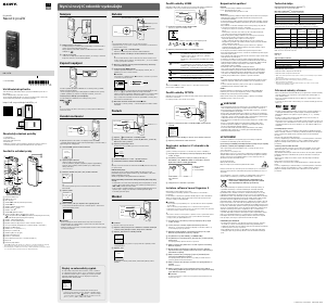 Návod Sony ICD-UX570 Záznamník zvuku