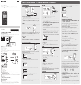 Manual Sony PCM-A10 Gravador de voz