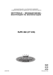 Käyttöohje Rosenlew RJPK262 Jääkaappipakastin