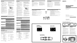 Mode d’emploi Sony XM-280GTX Amplificateur de voiture