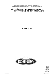 Käyttöohje Rosenlew RJPK270 Jääkaappipakastin