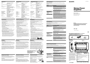 Mode d’emploi Sony XM-444 Amplificateur de voiture