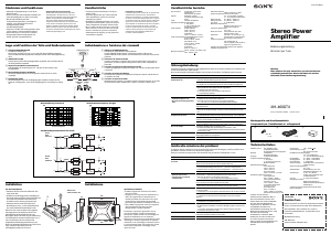 Manuale Sony XM-460GTX Amplificatore auto