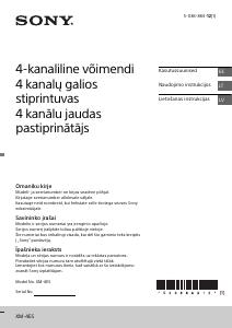 Rokasgrāmata Sony XM-4ES Auto pastiprinātājs