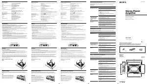Instrukcja Sony XM-502Z Wzmacniacz samochodowy