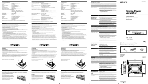 Руководство Sony XM-502Z Автомобильный усилитель