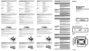 Bruksanvisning Sony XM-502Z Bilförstärkare