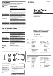 Manuale Sony XM-604EQX Amplificatore auto