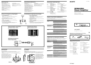 Руководство Sony XM-D400P5 Автомобильный усилитель