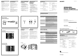 Manual Sony XM-D500X Car Amplifier