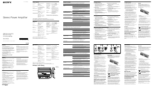 Handleiding Sony XM-GTR4A Autoversterker