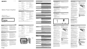 Εγχειρίδιο Sony XM-GTX6020 Ενισχυτής αυτοκινήτου