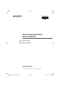 Manuál Sony XM-GTX6020 Zesilovač do auta