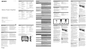 Bedienungsanleitung Sony XM-GTX6040 Autoverstärker