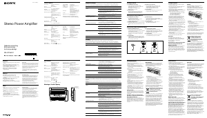 Handleiding Sony XM-GTX6041 Autoversterker