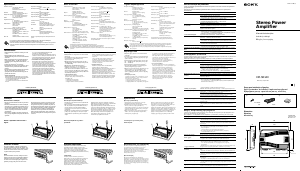 Instrukcja Sony XM-SD14X Wzmacniacz samochodowy