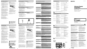 Руководство Sony XM-ZR602 Автомобильный усилитель