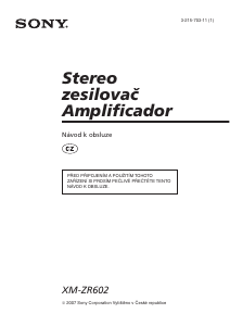 Manuál Sony XM-ZR602 Zesilovač do auta