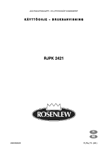 Bruksanvisning Rosenlew RJPK2421 Kyl-frys