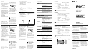 Manual de uso Sony XM-ZR602 Amplificador para coche