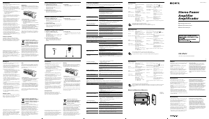 Handleiding Sony XM-ZR602 Autoversterker