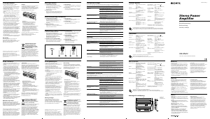 Bruksanvisning Sony XM-ZR604 Bilförstärkare