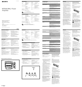 Bedienungsanleitung Sony XM-ZZR3301 Autoverstärker