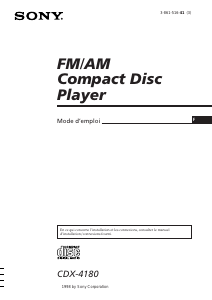 Mode d’emploi Sony CDX-4180FP Autoradio