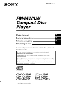 Mode d’emploi Sony CDX-C4850R Autoradio