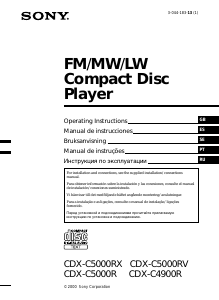 Manual Sony CDX-C5000RV Auto-rádio