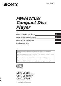 Manual Sony CDX-C580R Auto-rádio