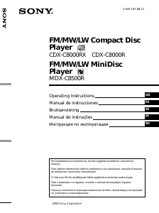 Manual Sony CDX-C8000R Auto-rádio