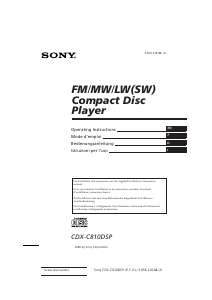 Bedienungsanleitung Sony CDX-C810DSP Autoradio